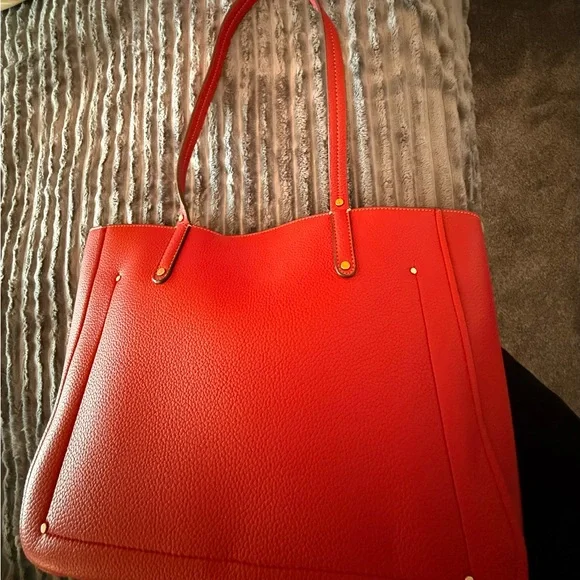 Calvin Klein Red and Tan Tote - Picture 5 of 10